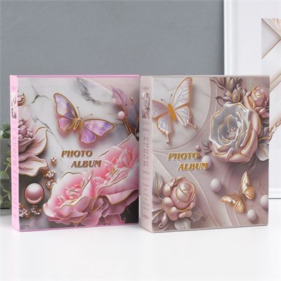 Фотоальбом на 80 фото 10*15см «Бабочка в цветах 3D», в коробке, 5.3*19*23см, МИКС 1шт 126032