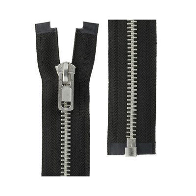 Молния металл ZIP 8N однозамковая 80см Тип8 разъёмная "Gamma", черный 126037