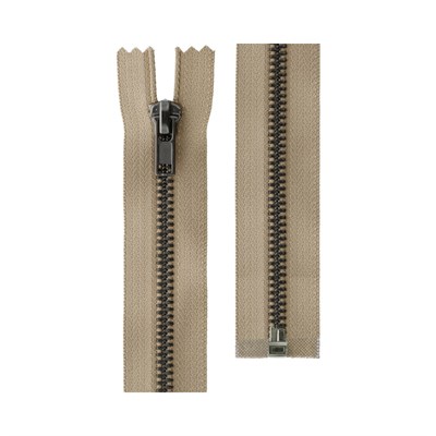 Молния металл ZIP 5B однозамковая 50см Тип5 разъёмная "Gamma", св.бежевый 126039