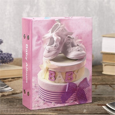 Фотоальбом на 100 фото 10*15см Baby shoes, д/девочки 126170