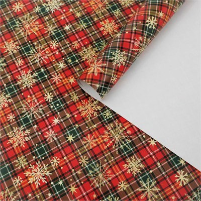 Упаковочная бумага на Новый год «Новогодний принт», 70*100см, глянцевая 126180