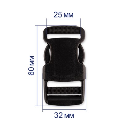 Пряжка-замок "фастекс" "Gamma" SB04 1" (25мм) 1шт черный 126183