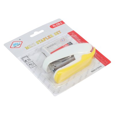 Степлер канцелярский №10, Calligrata, до 15л, со скобами, блистер, МИКС 126446