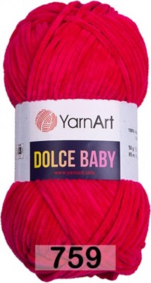 Пряжа YarnArt Dolce Baby 100% микро-полиэстер, 50гр №759 малиновый 126536