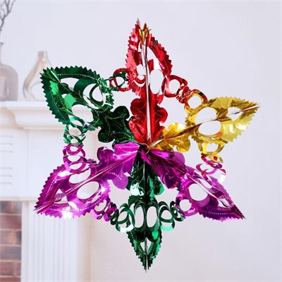 Ёлочная игрушка. Шар фольгированный «Звезда» 17*17см 126615