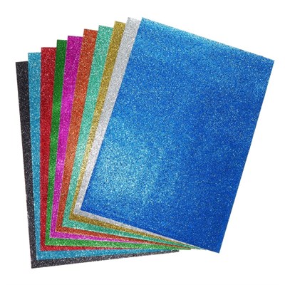 Бумага цветная формат А4, 10л, 10цв, самоклеящаяся 9385