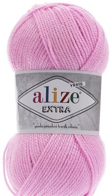 Пряжа Alize Extra 90% акрил/10% шерсть 100гр/220м №191 Розовый леденец 106403