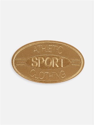 Термоаппликация Sport, 4.8*8см, светло-бежевая 126850