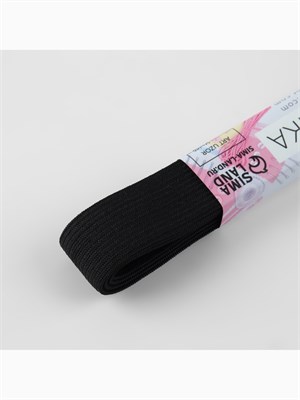 Резинка бельевая, 20мм, 2м, 1шт, чёрная 126851