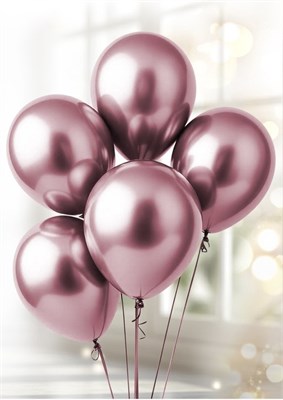 Воздушные шары латексные 12" «Хром», 5шт, сиреневые 127282