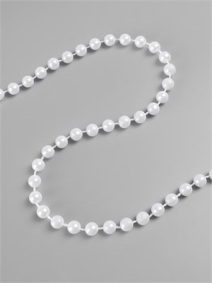 Жемчуг на нитях, круглый, 6мм, 1м, белый 127464
