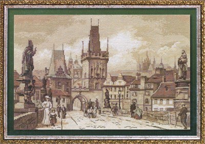 Панна н-р д/вышивки золотая серия Прага. Карлов мост ГМ-1513  14140