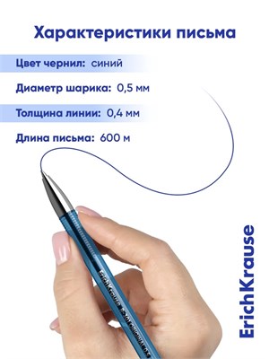 Ручка гелевая R-301 Original Gel, узел 0.5мм, чернила синие, длина линии письма 600м 127852