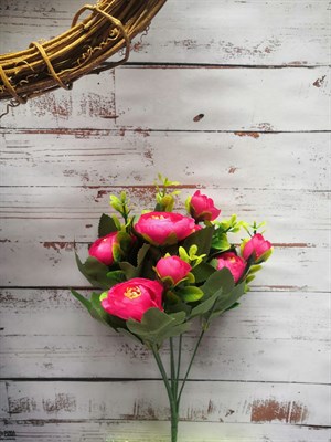 Букет цветов пионы т.розовые мелкие  - фото 4853