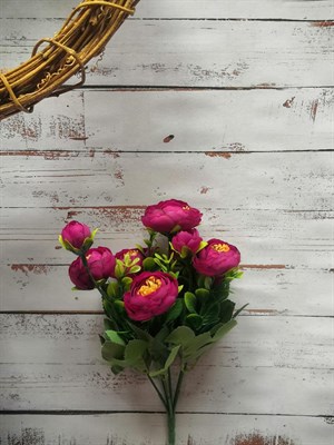 Букет цветов пионы фиолетовые мелкие  - фото 4854