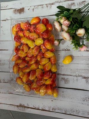 Искусственное мини-манго желто-красное уп.100шт - фото 5408
