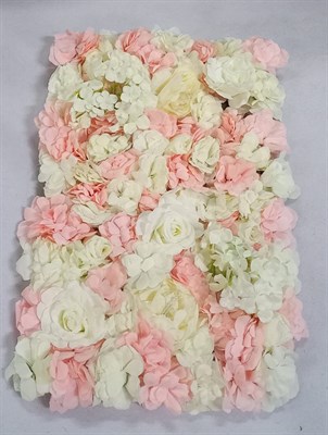 Газон-коврик Цветы искусственный ванильно-розовый 59*39см  - фото 5593