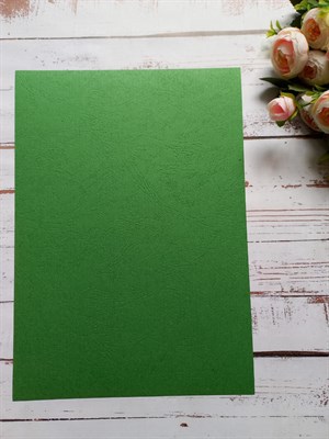Кардсток текстурный зеленый базовый А4 1 лист  - фото 5833