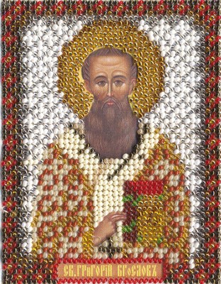 Панна н-р д/вышивки бисером икона святителя Григория богослова ЦМ-1212 8,5*10,5 - фото 6232
