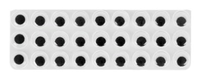Глазки на клеевой основе, набор 27 шт., размер 1 шт: 1,2 см - фото 6295