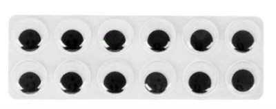 Глазки на клеевой основе, набор 12 шт, размер 1 шт 2 см - фото 6303