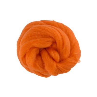 Шерсть д/валяния 100% мериносовая шерсть 50гр TFS-050 полутонкая №0491 оранжевый - фото 8072