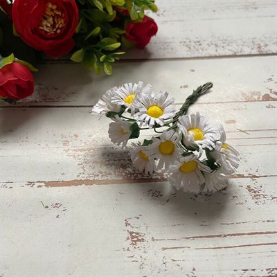 Бутоньерка букет цветов Ромашки - фото 8687
