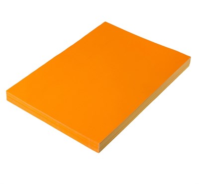 Бумага А4, самоклеящаяся, флуоресцентная, оранжевая, 80 г/м, 1 лист - фото 9581