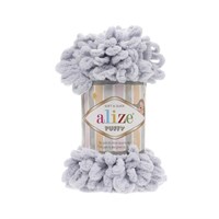 Пряжа Alize Puffy 100% Микрополиэстер 100гр №416, серый 12154