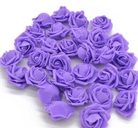 Головка розы фоам 3см 10шт цв. фиолетовый