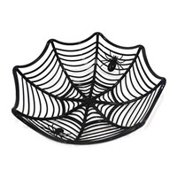 Фруктовая корзина "Паутина с пауками" 28*28см, цвет чёрный