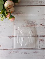 Пластиковая форма для мыла "Зайка" 9*7см