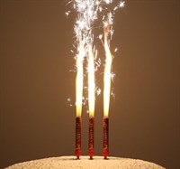 Н-р тортовых свечей Фонтаны С Новым годом 12,5см 3шт 