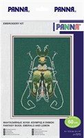 Набор для вышивания Panna  J-7272 Фантазийные жуки. Изумруд и лимон