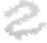 Карнавальный шарф-перо, боа 180 см, цвет белый