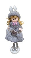 Елочная игрушка текстильная Девочка в костюме кролика, ассорти