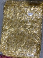 Мешочек подарочный органза "Снежинки" 45*35 см, Золото