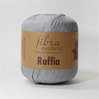 Пряжа Raffia 40гр (переработанные листья пальмы), 90м цвет 116-11 светло-серый