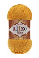 Пряжа Alize Diva stretch 8% эластик/92% микрофибра 100гр, цв.488 Желтый