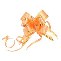 бант-бабочка 2,8*44см цвет оранжевый с золотыми полосками