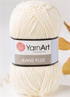 Пряжа YarnArt Jeans Plus 55% хлопок/45% полиакрил, 100гр, №03 Молочный