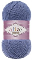 Пряжа Alize cotton gold 55% хлопок/45% акрил №374 Т.голубой меланж