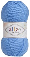 Пряжа Alize My Baby 100% акрил, 50г №289 Ярко-голубой 106276