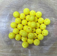 Бусины пластик пастель 10мм н-р 20гр цв. желтый
