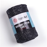 Пряжа YarnArt Macrame Cotton Lurex 75% хлопок/13% полиэстер/12% металлик 250г №723 Черный
