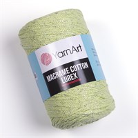 Пряжа YarnArt Macrame Cotton Lurex 75% хлопок/13% полиэстер/12% металлик 250г №726 Салатовый