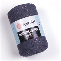 Пряжа YarnArt Macrame Cotton Lurex 75% хлопок/13% полиэстер/12% металлик 250г №731 Синий