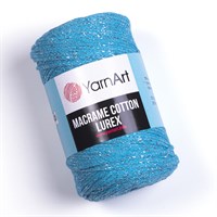 Пряжа YarnArt Macrame Cotton Lurex 75% хлопок/13% полиэстер/12% металлик 250г №733 Т.голубой