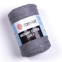 Пряжа YarnArt Macrame Cotton Lurex 75% хлопок/13% полиэстер/12% металлик 250г №737 Серый