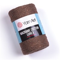 Пряжа YarnArt Macrame Cotton Lurex 75% хлопок/13% полиэстер/12% металлик 250г №742 Коричневый